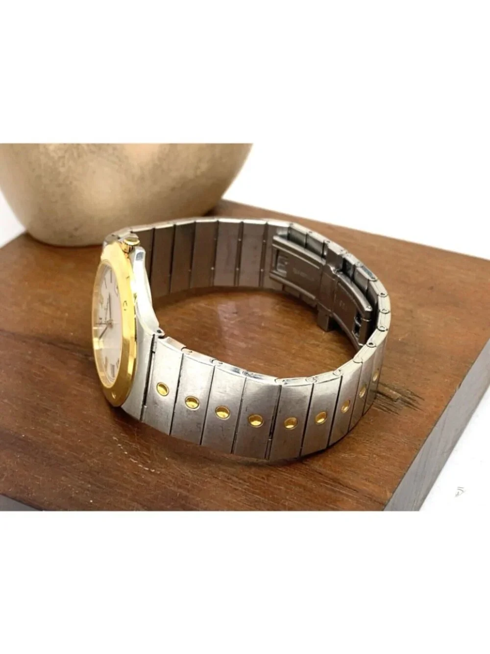 Movado Men's Watch 81.65.877.2 Swiss Quartz White Dial Two Tone Stainless Steel